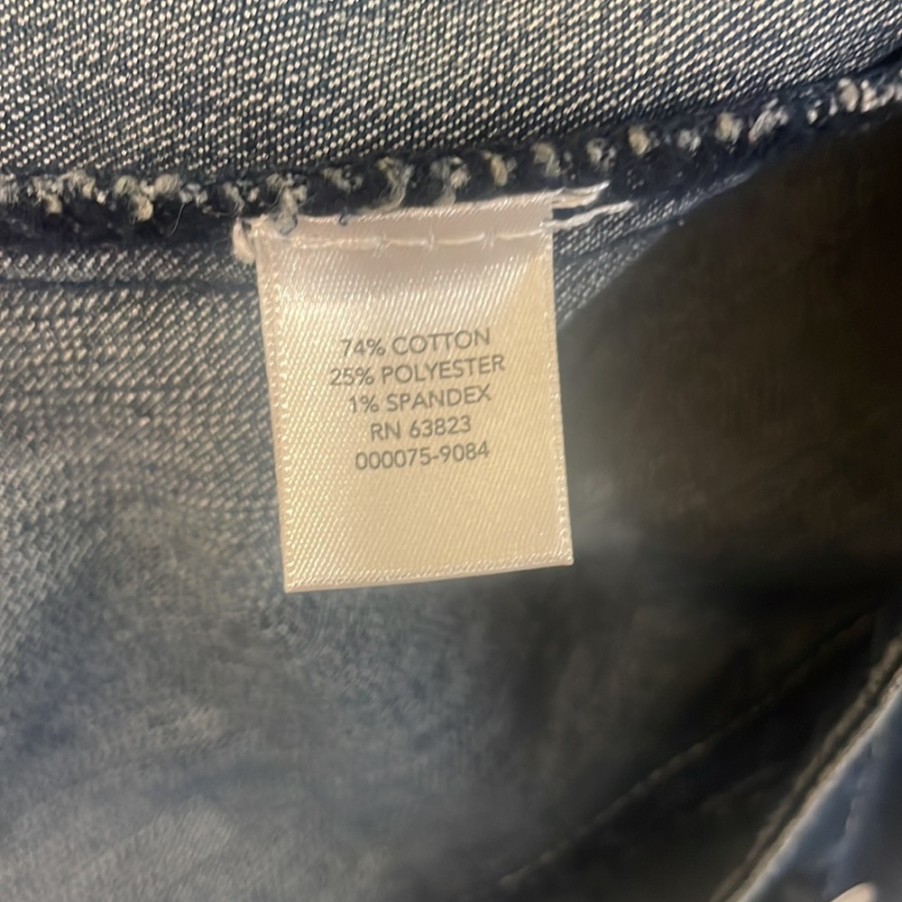 Christopher & Banks Jean Vest with Rhinestones - Picture 6 of 8